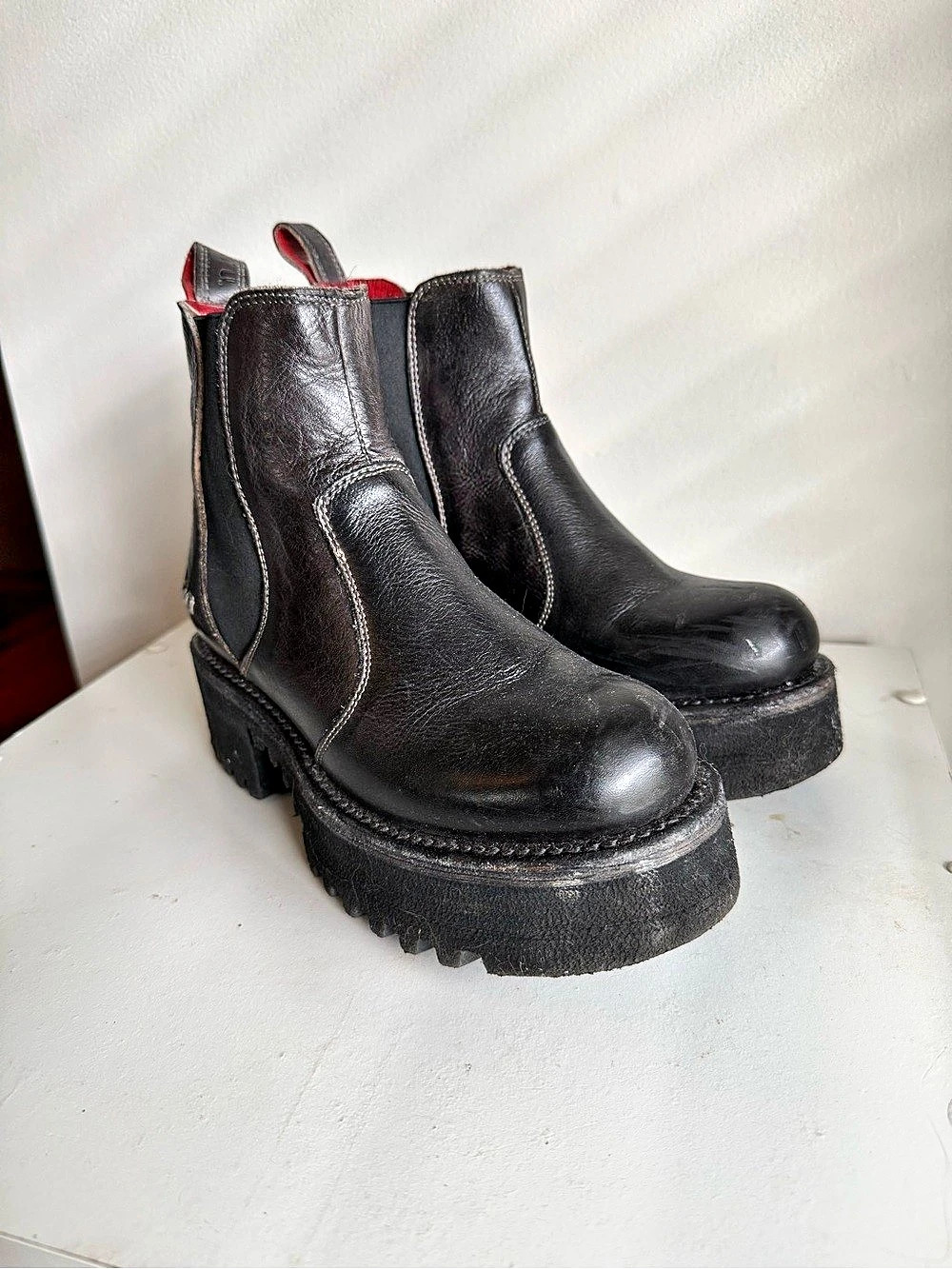 Bed Stu Valda Hi Booties Black Platform Boots
